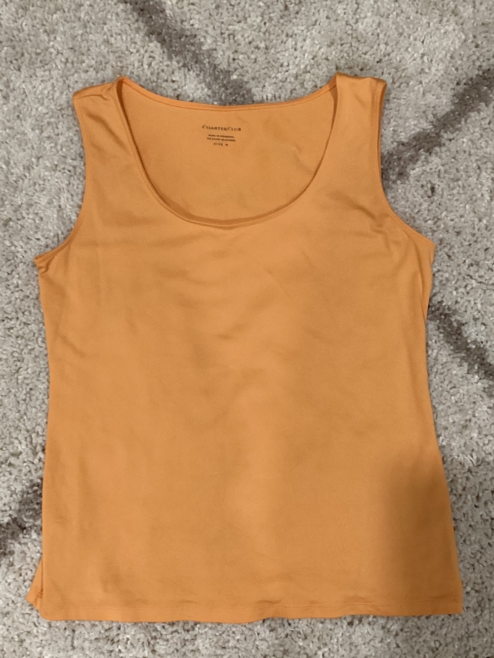 Charter Club Women's Pumpkin-Orange Scoop Neck Tank